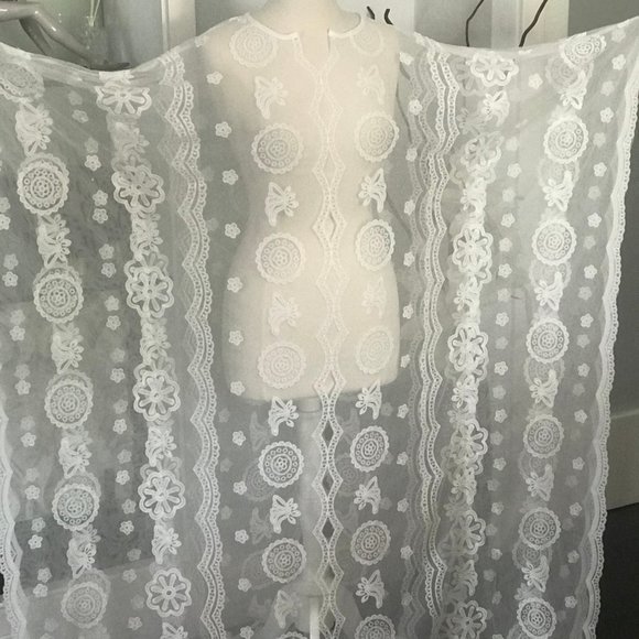 Boho Lace Cover Up Caftan Maxi OSFM - Picture 7 of 14